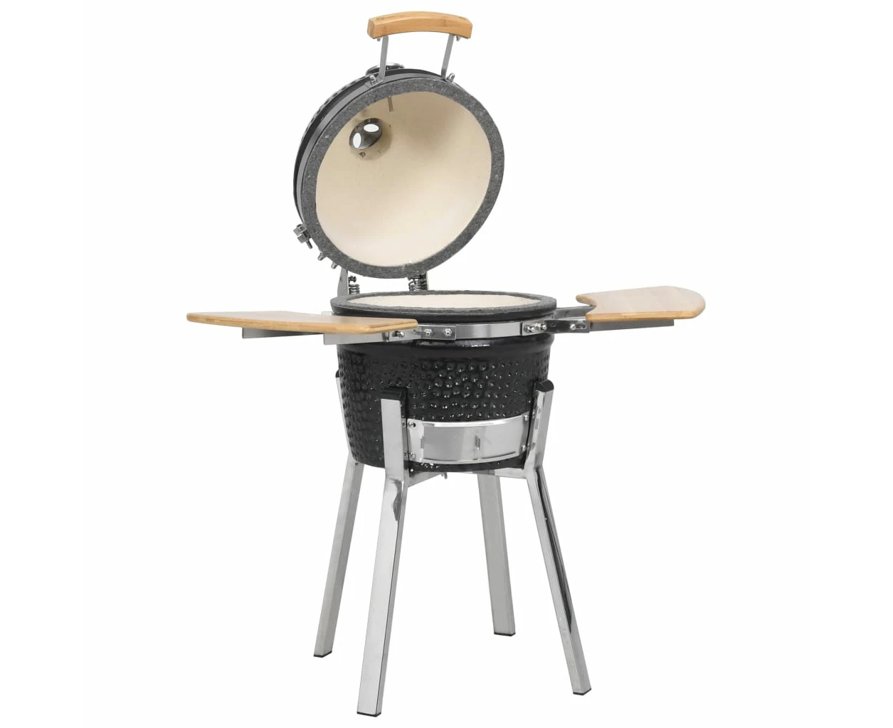 Kamado Barbecue Grill Smoker Ceramic 81 Cm - Black