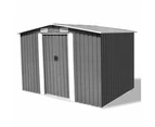 vidaXL Garden Storage Shed Grey Metal 257x205x178 cm