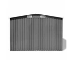 vidaXL Garden Storage Shed Grey Metal 257x205x178 cm