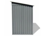 vidaXL Garden Shed Grey Metal