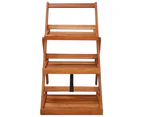 vidaXL 3-Tier Plant Stand 50x63x80 cm Solid Acacia Wood