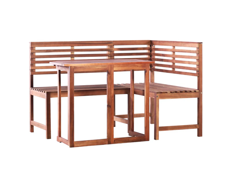 2 Piece Bistro Set Solid Acacia Wood