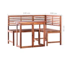 2 Piece Bistro Set Solid Acacia Wood