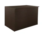 vidaXL Garden Storage Box Brown 150x100x100 cm Poly Rattan