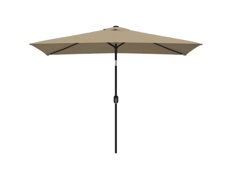 Outdoor Parasol with Metal Pole 300x200 cm Taupe