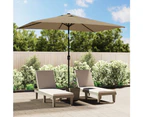 Outdoor Parasol with Metal Pole 300x200 cm Taupe