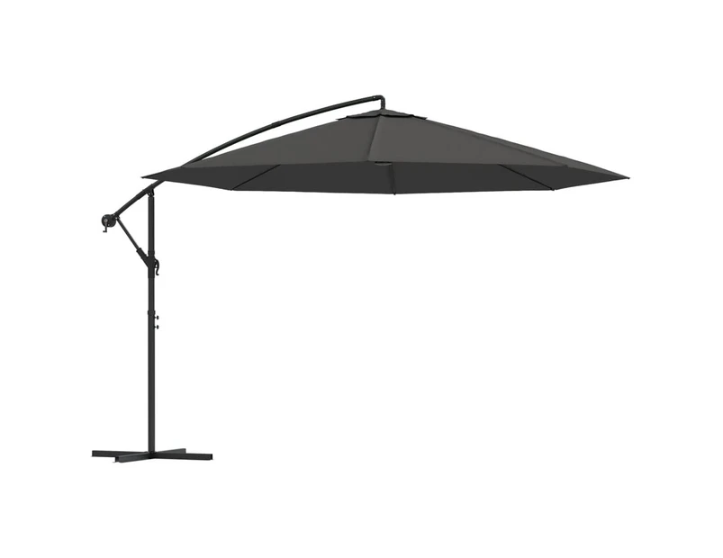 vidaXL Cantilever Umbrella with Aluminium Pole 350 cm Anthracite