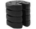 vidaXL Gazebo Weight Plates 4 pcs Black 220x50 mm Concrete