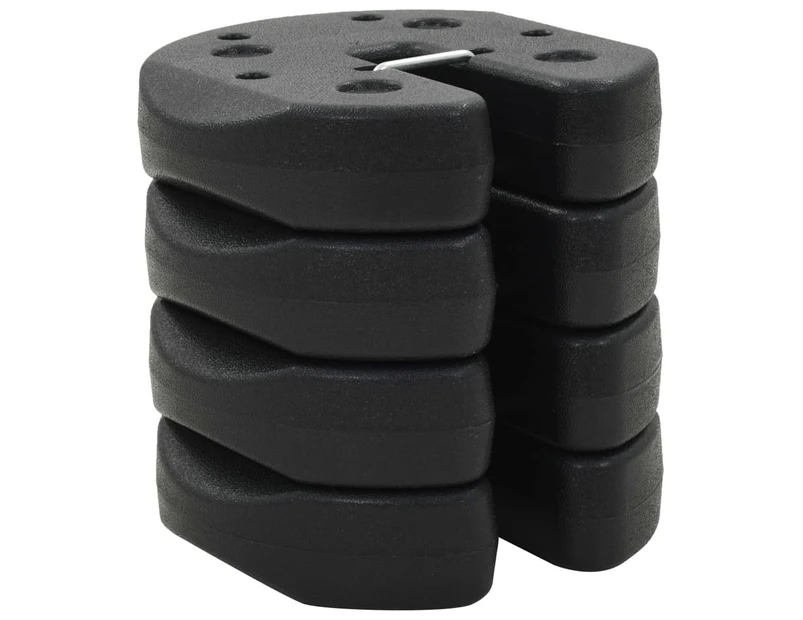 vidaXL Gazebo Weight Plates 4 pcs Black 220x50 mm Concrete