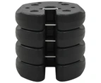 vidaXL Gazebo Weight Plates 4 pcs Black 220x50 mm Concrete