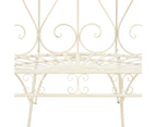 vidaXL Garden Bench 95 cm Iron Antique White