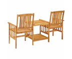 vidaXL Garden Chairs with Tea Table 159x61x92 cm Solid Acacia Wood