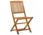 vidaXL Folding Outdoor Chairs 4 pcs Solid Acacia Wood