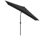 vidaXL Outdoor Parasol with Metal Pole 300x200 cm Black