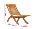 vidaXL Folding Garden Chair Solid Teak Wood