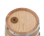 Wine Barrel with Tap Solid Oak Wood 6 L