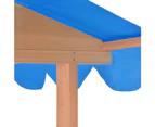 vidaXL Kids Playhouse with Sandbox Fir Wood Blue UV50