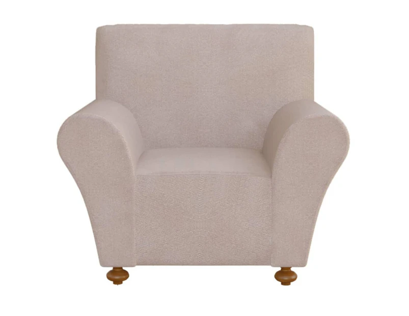 vidaXL Stretch Couch Slipcover Beige Polyester Jersey
