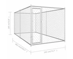 vidaXL Outdoor Dog Kennel 382x192x185 cm