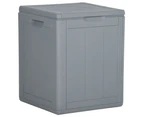 Garden Storage Box 90L Grey PP Rattan