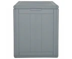 Garden Storage Box 90L Grey PP Rattan