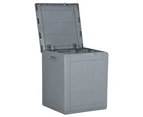 Garden Storage Box 90L Grey PP Rattan