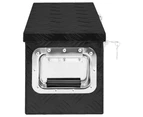vidaXL Storage Box Black 60x23.5x23 cm Aluminium