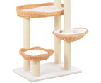 vidaXL Cat Tree with Sisal Scratching Post Natural Willow Wood