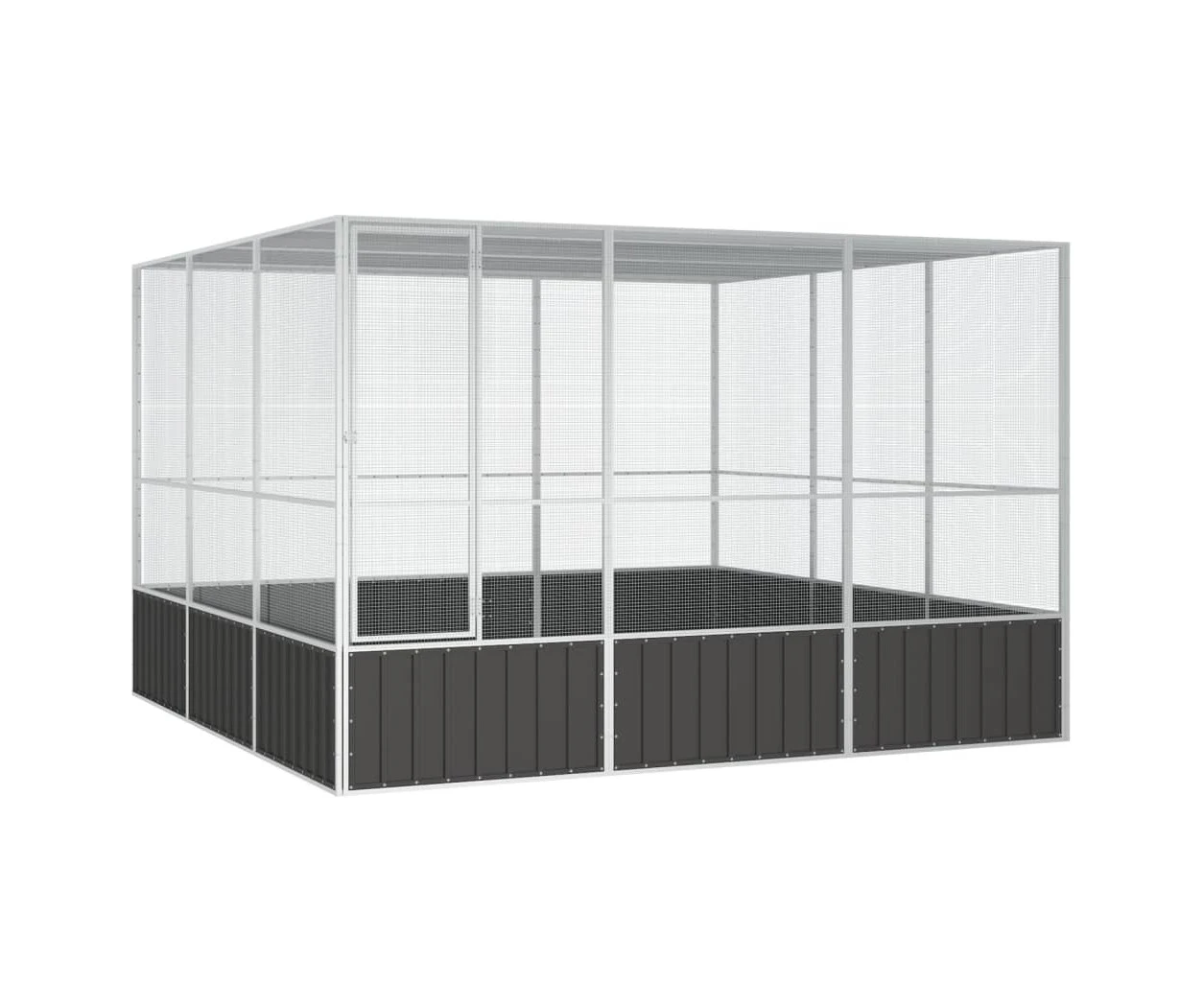 vidaXL Bird Cage Anthracite 302.5x324.5x211.5 cm Galvanised Steel