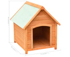 vidaXL Dog House Solid Pine & Fir Wood 72x85x82 cm