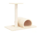 vidaXL Cat Scratching Post with Tunnel Cream 60x34.5x50 cm
