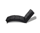 vidaXL Chaise Longue Black Faux Leather