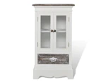 Cabinet 2 Doors 1 Drawer White Wood