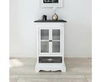 vidaXL Cabinet 2 Doors 1 Drawer White Wood