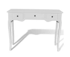 Dressing Console Table with Three Drawers White