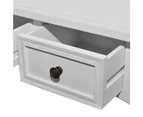 vidaXL Dressing Console Table with Three Drawers White