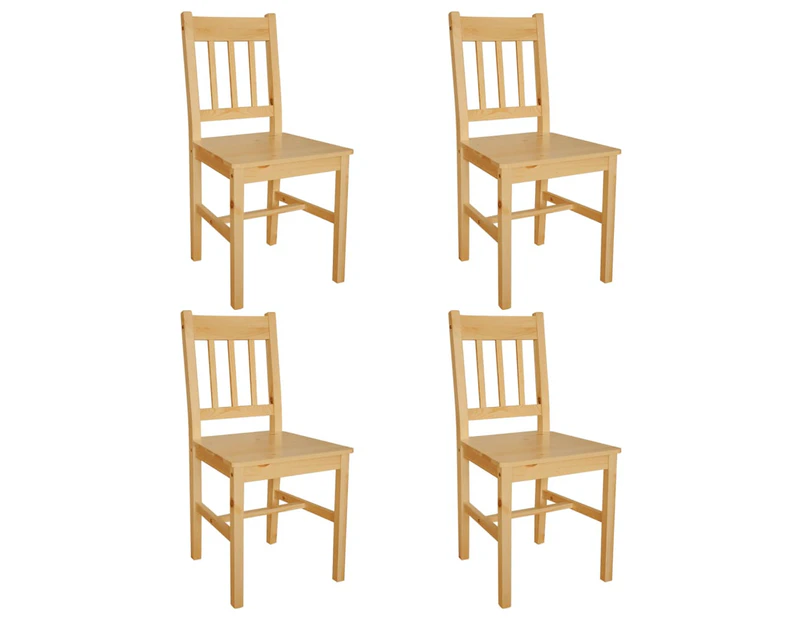 vidaXL Dining Chairs 4 pcs Pinewood