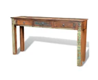 vidaXL Console Table with 3 Drawers Reclaimed Wood