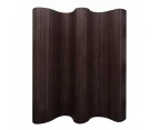 vidaXL Room Divider Bamboo Dark Brown 250x165 cm