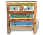 vidaXL Reclaimed Cabinet Solid Wood with 4 Drawers