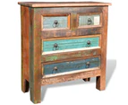 vidaXL Reclaimed Cabinet Solid Wood with 4 Drawers