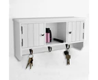 vidaXL Wall Cabinet for Keys and Jewellery with Doors and Hooks