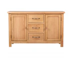 vidaXL Sideboard with 3 Drawers 110x33.5x70 cm Solid Oak Wood