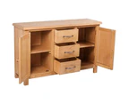 vidaXL Sideboard with 3 Drawers 110x33.5x70 cm Solid Oak Wood