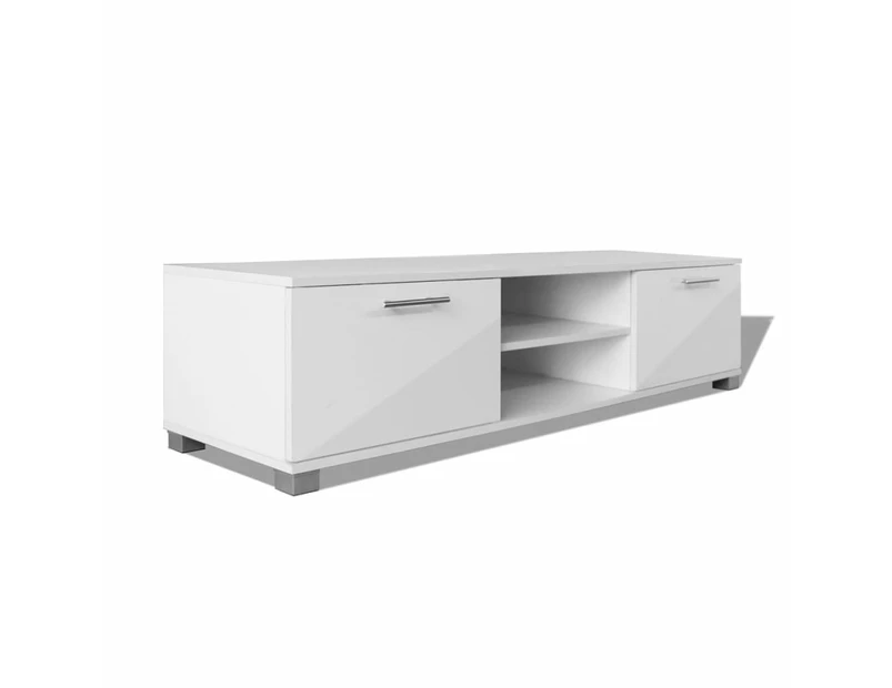 vidaXL TV Cabinet High-Gloss White 120x40.5x35 cm