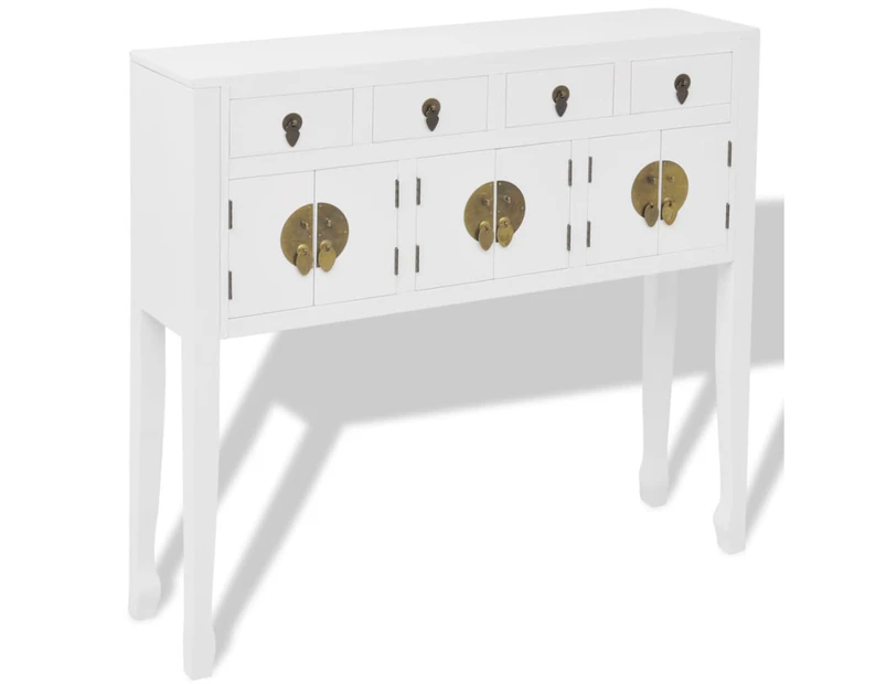 vidaXL Sideboard Chinese Style Solid Wood White