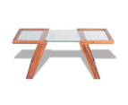 vidaXL Coffee Table Solid Acacia Wood Brown 100x50x40 cm