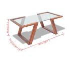 vidaXL Coffee Table Solid Acacia Wood Brown 100x50x40 cm