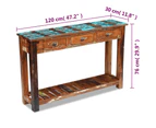 vidaXL Console Table Solid Reclaimed Wood 120x30x76 cm