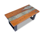 vidaXL Coffee Table Teak Resin 100x50 cm